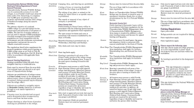 Chassahowitzka National Wildlife Refuge Hunting and Fishing Brochure