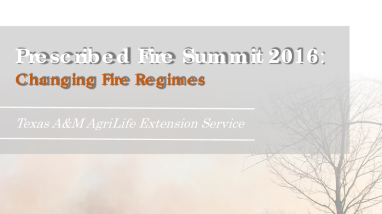 2016 Prescribed Fire Summit Summary Report