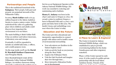Ankeny Hill Nature Center Brochure