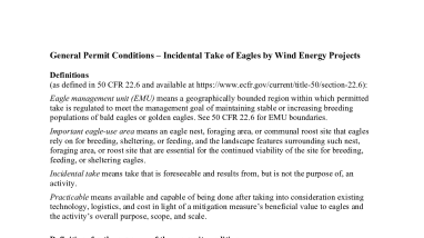 General Permit Standard Conditions - Wind