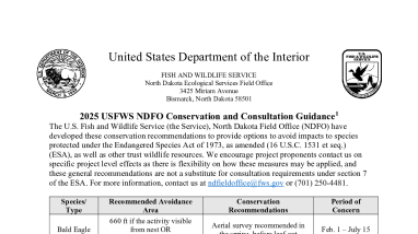2025 USFWS NDFO Conservation and Consultation Guidance