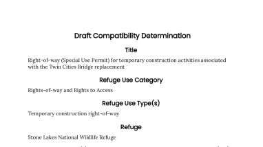 Stone Lakes NWR Draft Right-of-Way Compatibility Determination