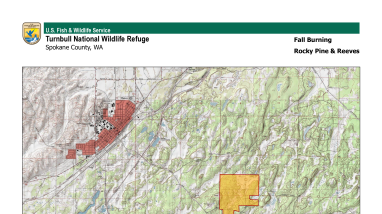2025 Winter Prescribed Burn Areas at Turnbull NWR
