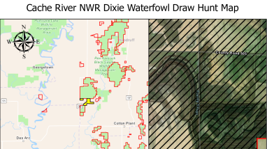 Dixie Farm Waterfowl Hunt Area Map