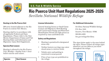 Hunting at Sevilleta - Rio Puerco Unit