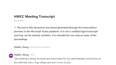 Virtual Meeting Transcript for the Hunting Wildlife Conservation Council - July 23, 2025