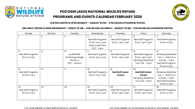 Pocosin Lakes National Wildlife Refuge Events and Programs Calendar
