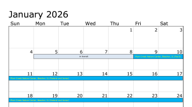 Traveling Duck Stamp Art Exhibit Calendar for 2026