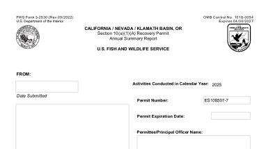 CA-NV-Klamath Basin, Oregon 2025 Annual Summary Form 3-2530