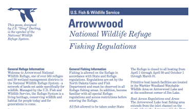 Arrowwood NWR Fishing Regulations