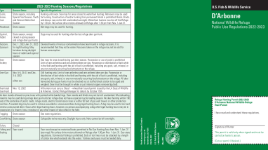 D'Arbonne NWR Hunting Regulations Brochure 2022-2023