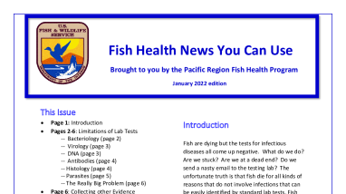 Fish Health News You Can Use (January 2022 Edition)