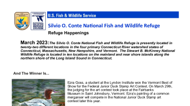 Silvio O Conte Refuge Happenings March 2023