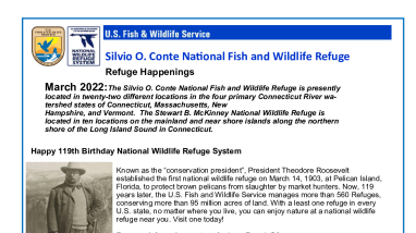 Silvio O Conte NFWR March 2022 Refuge Happenings