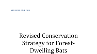 Revised conservation strategy for forest-dwelling bats in Kentucky