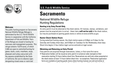 Sacramento National Wildlife Refuge Complex Hunt Area Maps