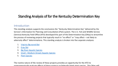 Kentucky State-wide Determination Key