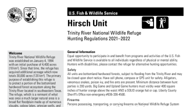Trinity River Hunt Hirsch Unit 2021-2022