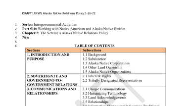 USFWS Draft Alaska Native Relations Policy for Consultation.pdf