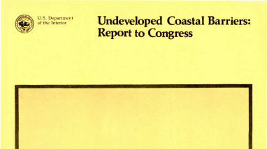 Undeveloped Coastal Barriers: Report to Congress, 1982