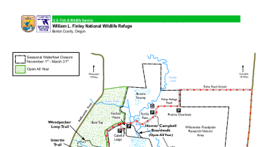 William L. Finley NWR Map