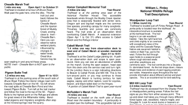 Trail Descriptions William L. Finley National Wildlife Refuge