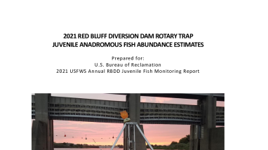 2021 RED BLUFF DIVERSION DAM ROTARY TRAP JUVENILE ANADROMOUS FISH ABUNDANCE ESTIMATES