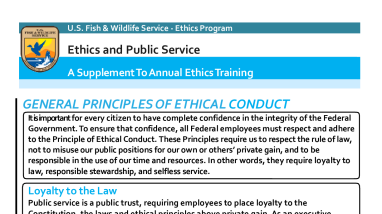 Ethics and Public Service Training Supplement
