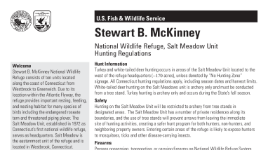 Salt Meadow Hunting Brochure and Permit