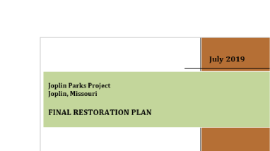 Final Restoration Plan Joplin Parks Project
