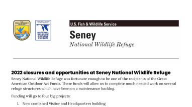 Press Release - Seney National Wildlife Refuge 2022 Projects and Closures 2022-04-18
