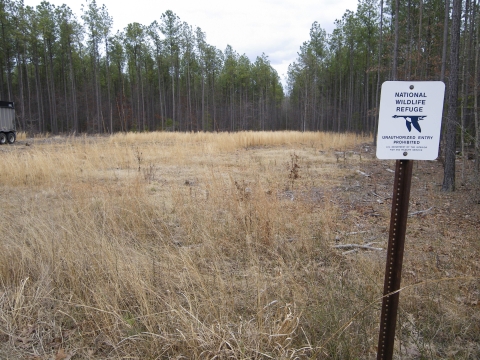 Prohibited entrance sign