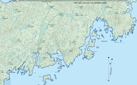 Adak map Teardrop Lake