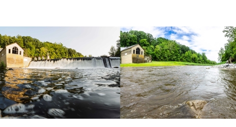 Columbia Dam Then and Now