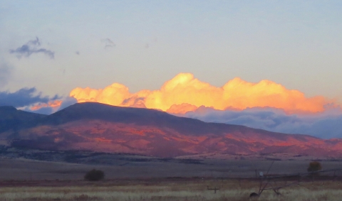 Sunset light on San Juan Mountains