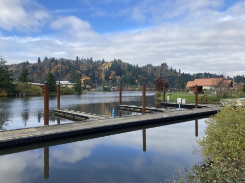 View of Port of Toledo in Oregon