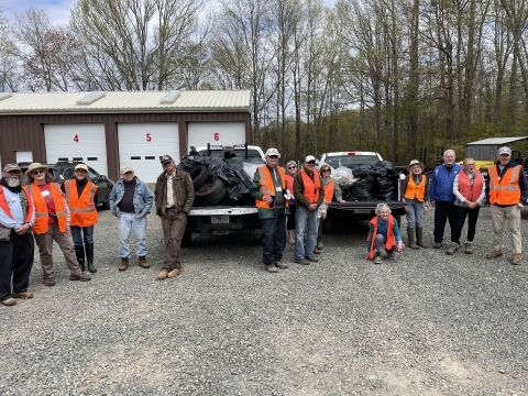 Volunteers at Roadside Trash Cleanup at Great Swamp National Wildlife Refuge