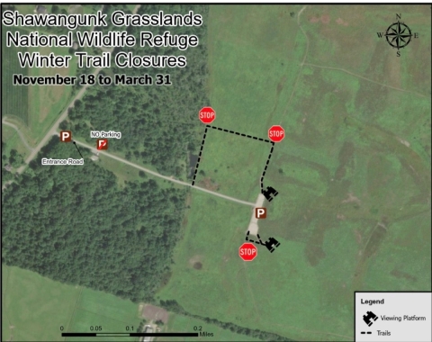 Shawangunk Grasslands Trail Map Winter 2025-2026