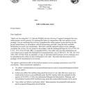 This is an image of the first page of the self-certification letter template used for project review in Virginia. By printing this letter in conjunction with your project review package, you are certifying that you have completed the online project review process for the project named in accordance with all instructions provided, using the best available information to reach your conclusions.