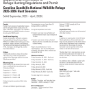 Carolina Sandhills NWR Hunt Supplemental - 2025/2026