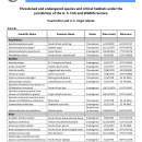 Threatened and endangered species and critical habitats under the jurisdiction of the U. S. Fish and Wildlife Service, Puerto Rico and the U.S. Virgin Islands