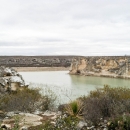 Head-on view of the confluence of 2 rivers