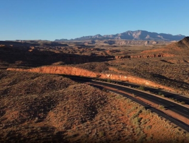 A landscape photo of rolling hills