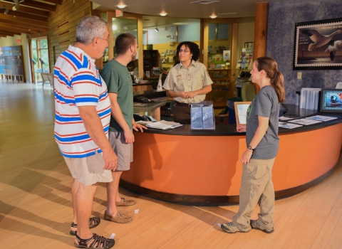 Ranger Hall behind the at Chincoteague NWRC