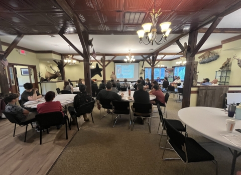 Participants in a Hunter Education Safety Class at the Cherry Valley NWR