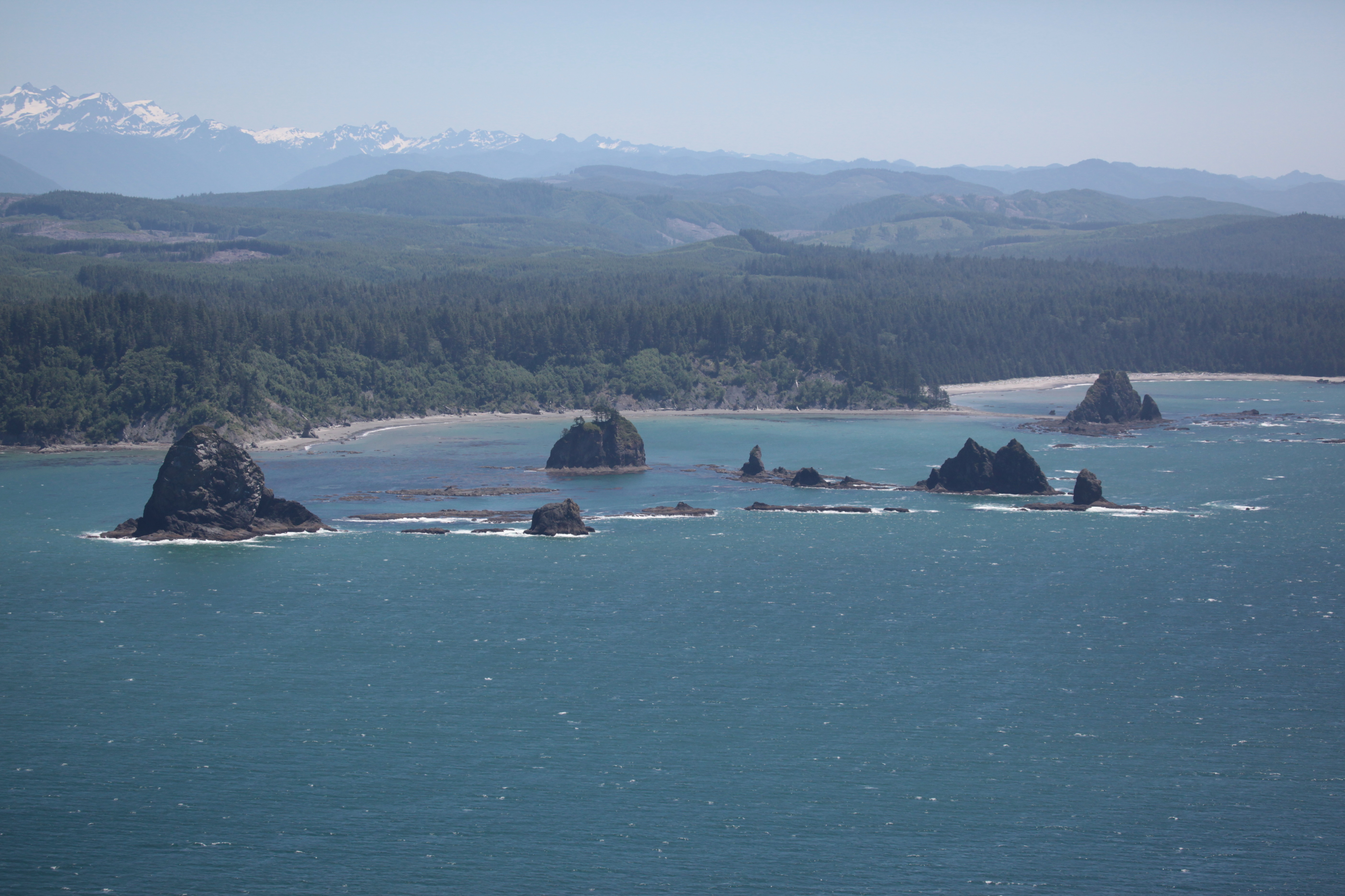 Some of Washington's coastal islands viewed from offshore