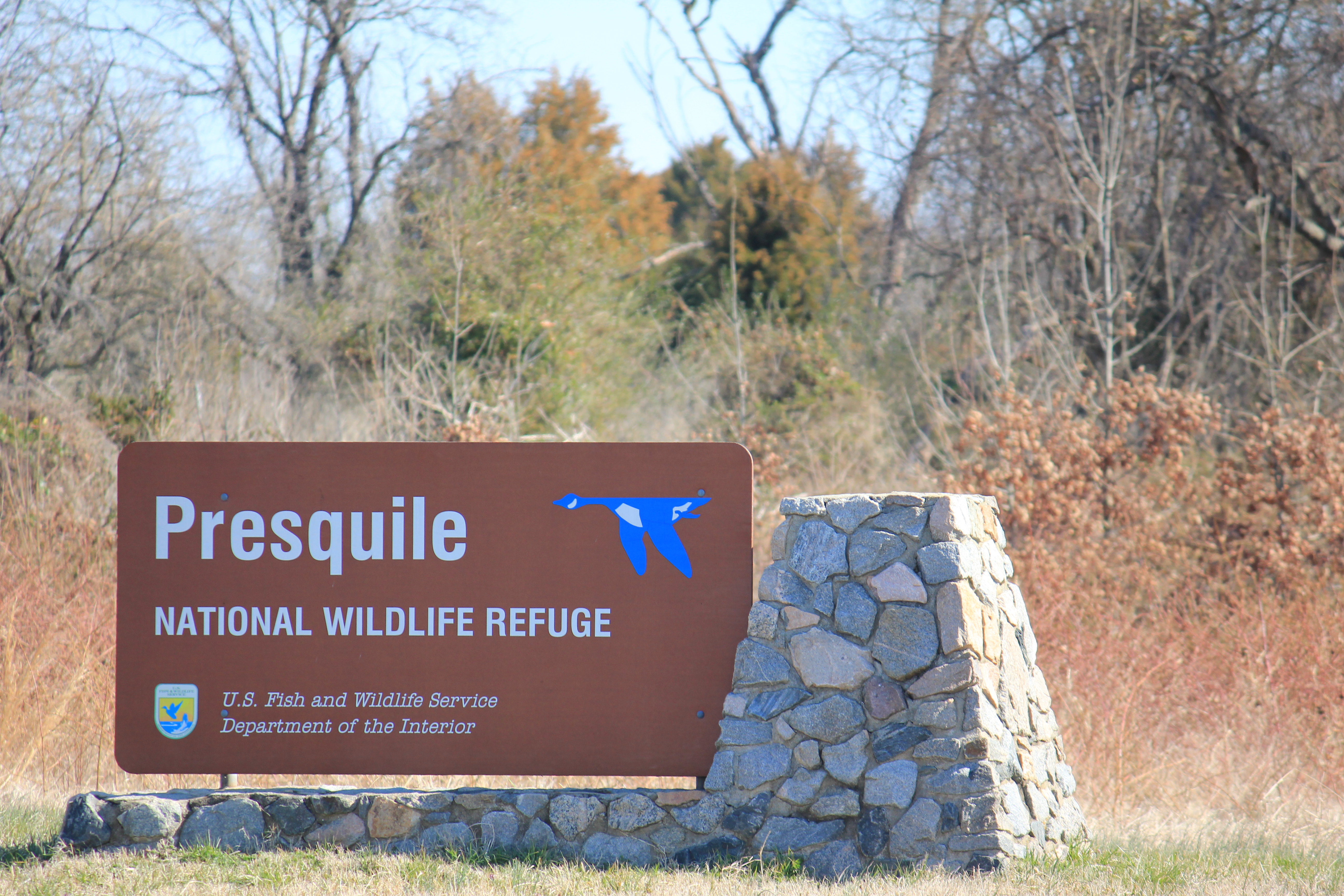 Presquile National Wildlife Refuge entrance sign