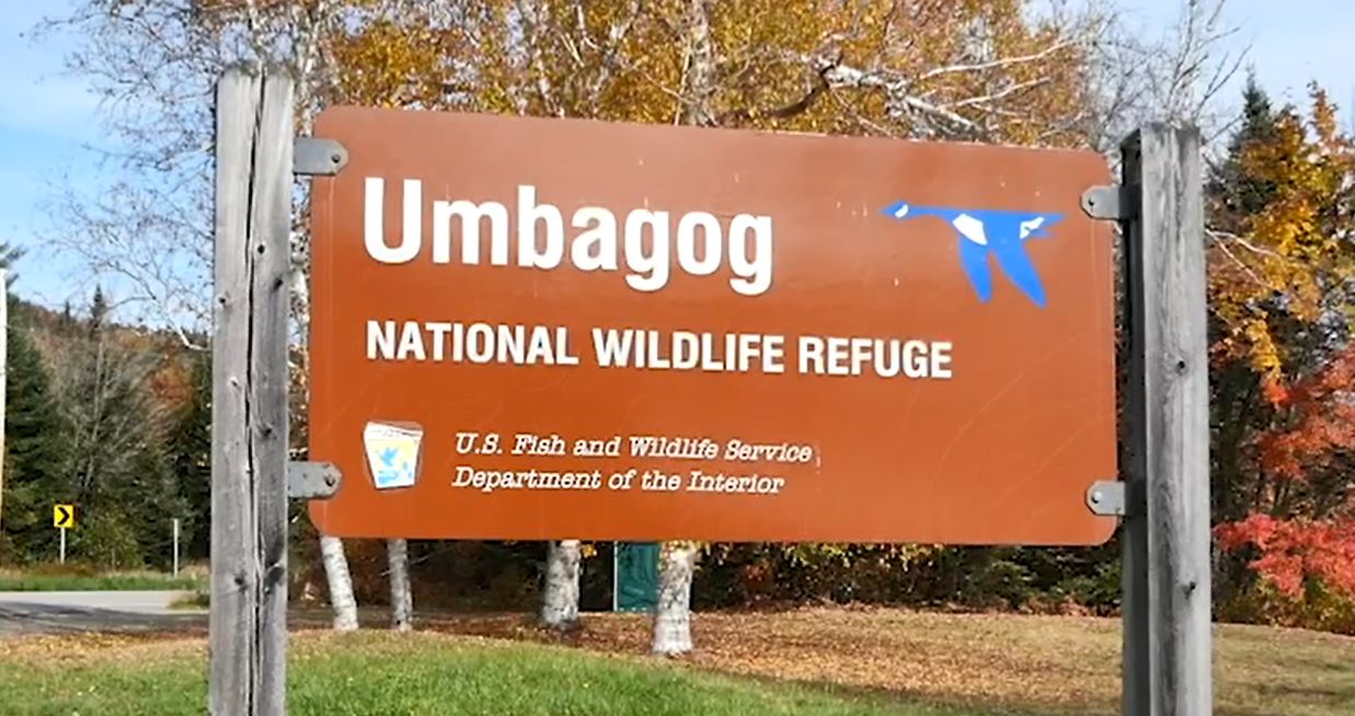 Umbagog national wildlife refuge sign