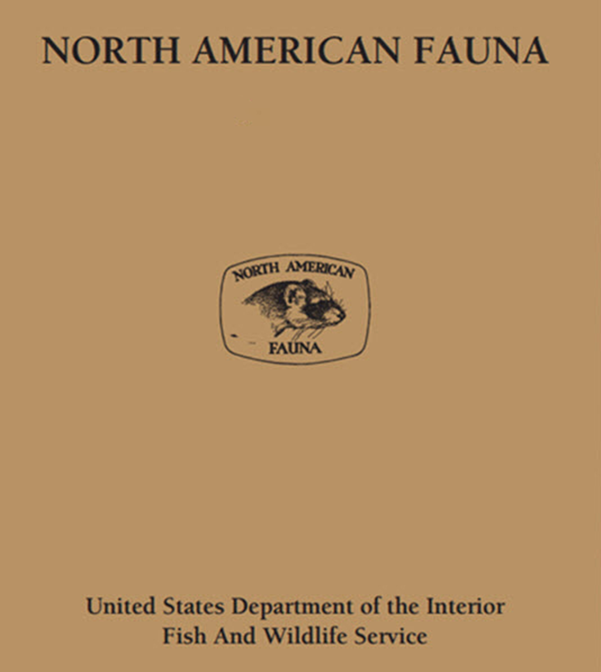 tan cover for North American Fauna showing black and white fauna