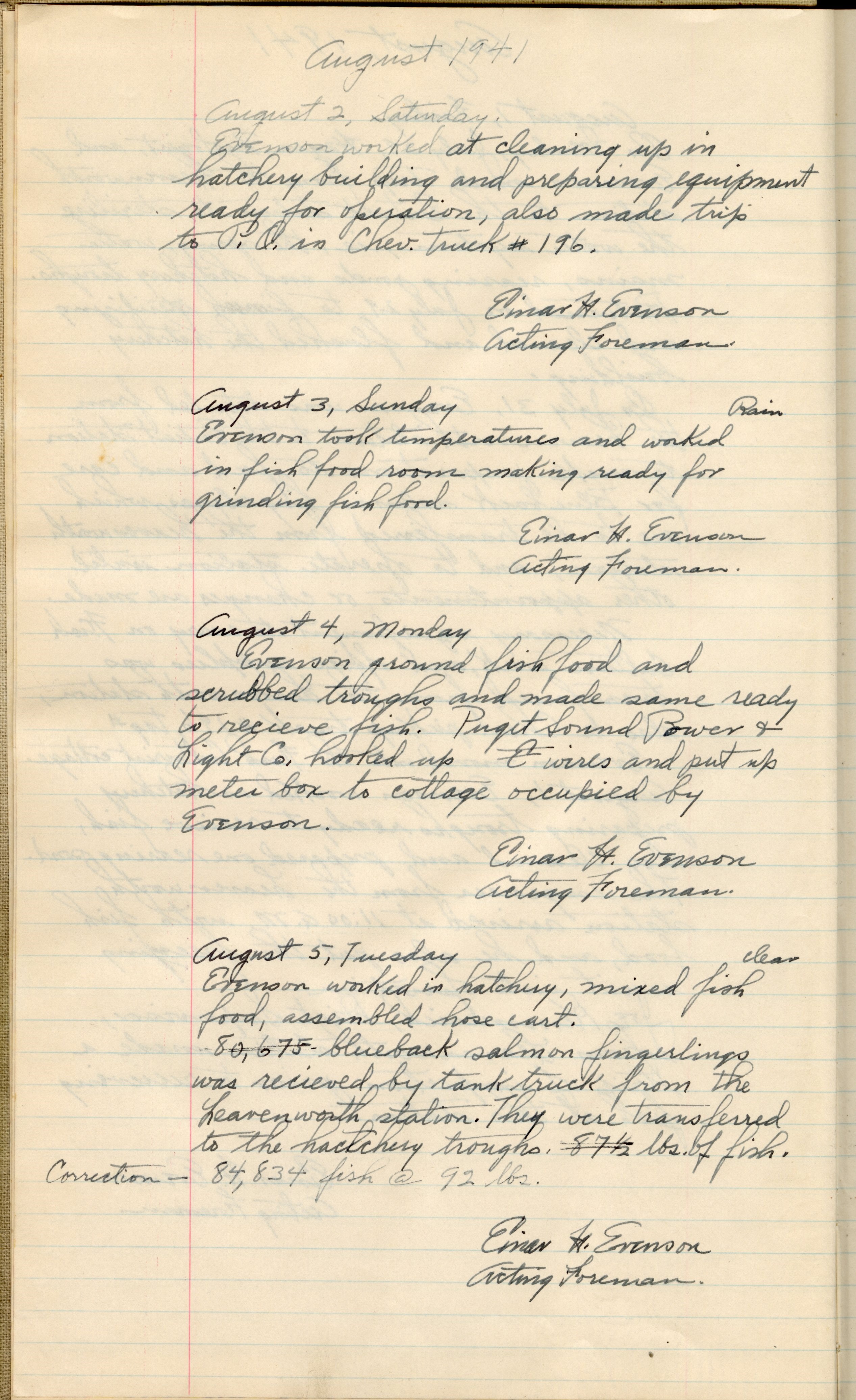 Historical logbook page FWS.gov